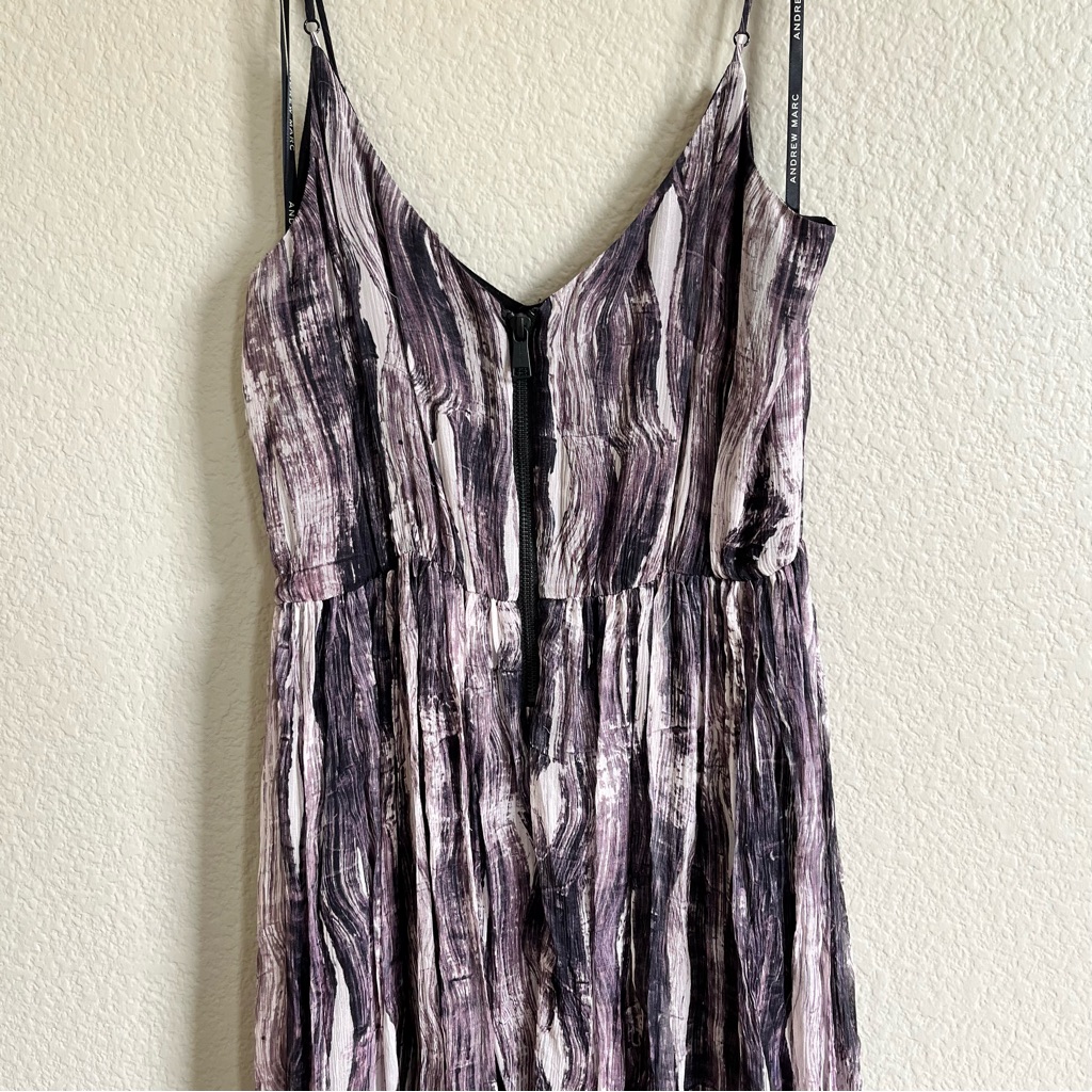 Euc Andrew Marc Silk Purple Maxi Dress
